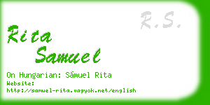 rita samuel business card