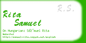 rita samuel business card